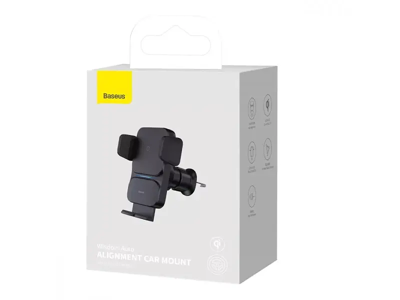 Автомобільний тримач BASEUS Wisdom Auto Alignment Car Mount Wireless Charger QI 15W Air Outlet base (CGZX000001) - фото 5
