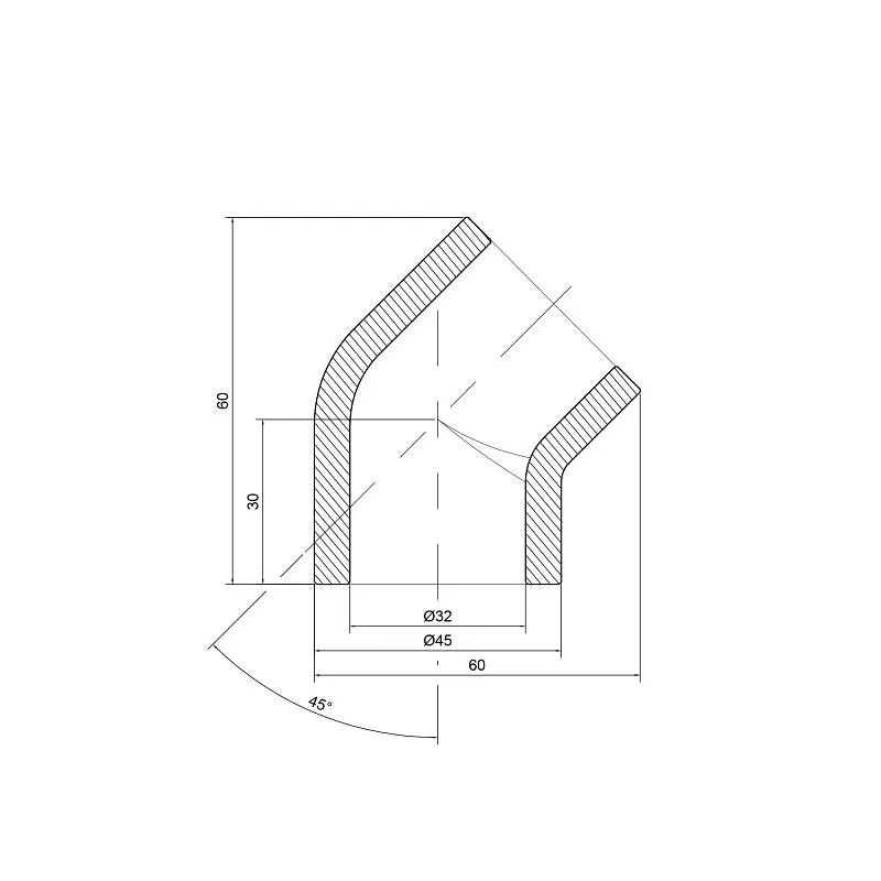 Кутник PPR Thermo Alliance 32, 45° DSE103