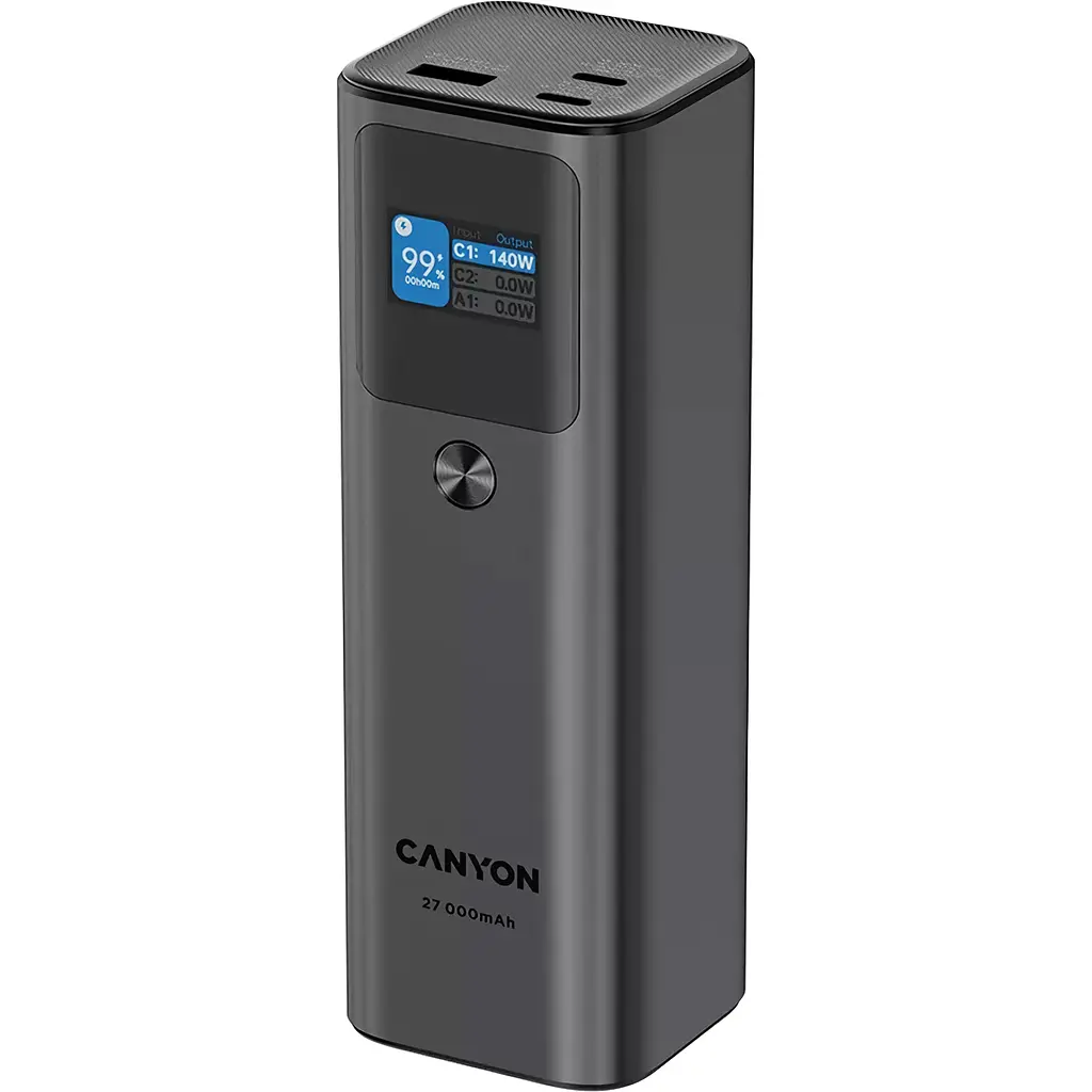 Внешний аккумулятор Canyon PB-2010 Power Bank 27000mAh 140W Dark Grey [CNE-CPB2010DG] [120802] - фото 4
