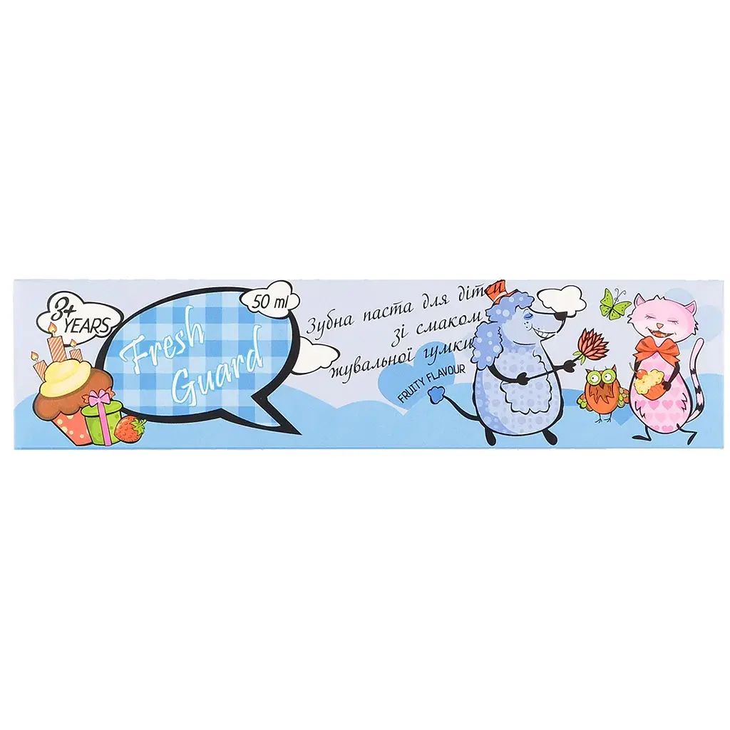 Дитяча зубна паста Fresh Guard Kids Бабл Гам 50 мл (3800031717321)
