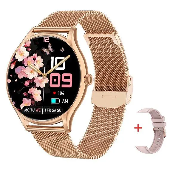 Годинник жіночий розумний наручний UWatch Smart Milano 2 ремінця Gold Steel (2429222047) - фото 2