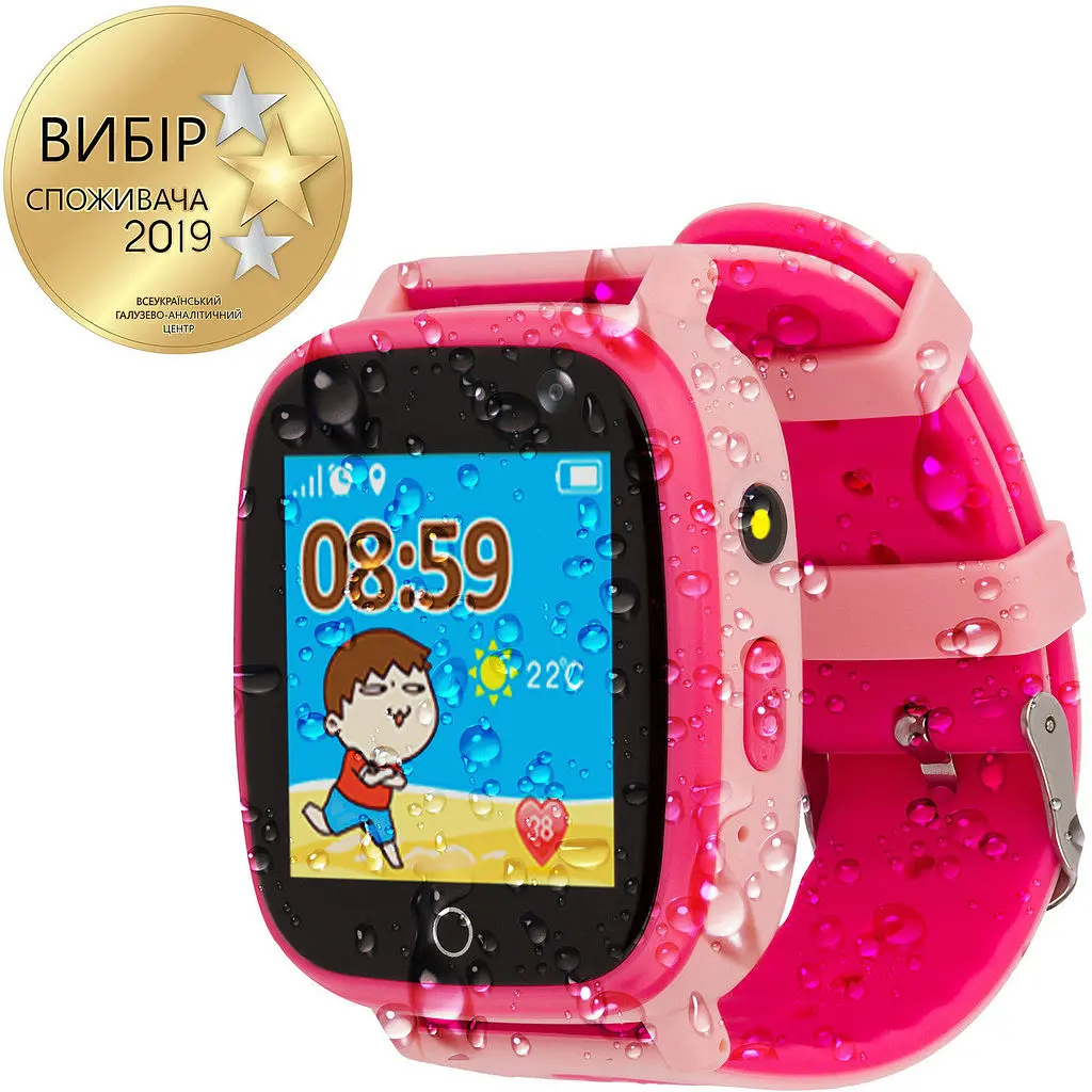 Смарт-годинник для дітей AmiGo GO001 iP67 рожевий - фото 3
