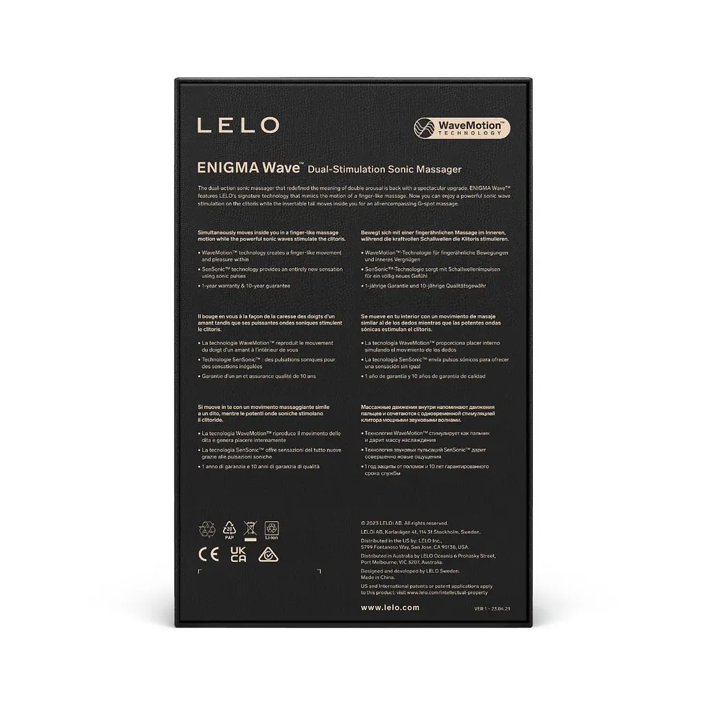 Вакуумний стимулятор клітора з вібрацією Lelo Enigma Wave чорний - фото 7