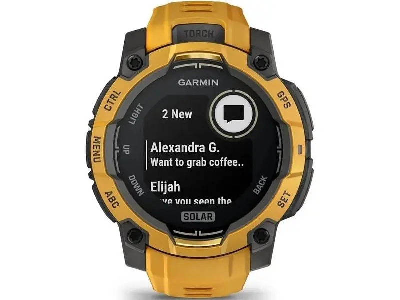 Смарт-годинник Garmin Instinct 3 45mm Solar Sunburst with Sunburst/Gray Band (010-02934-02) - фото 2