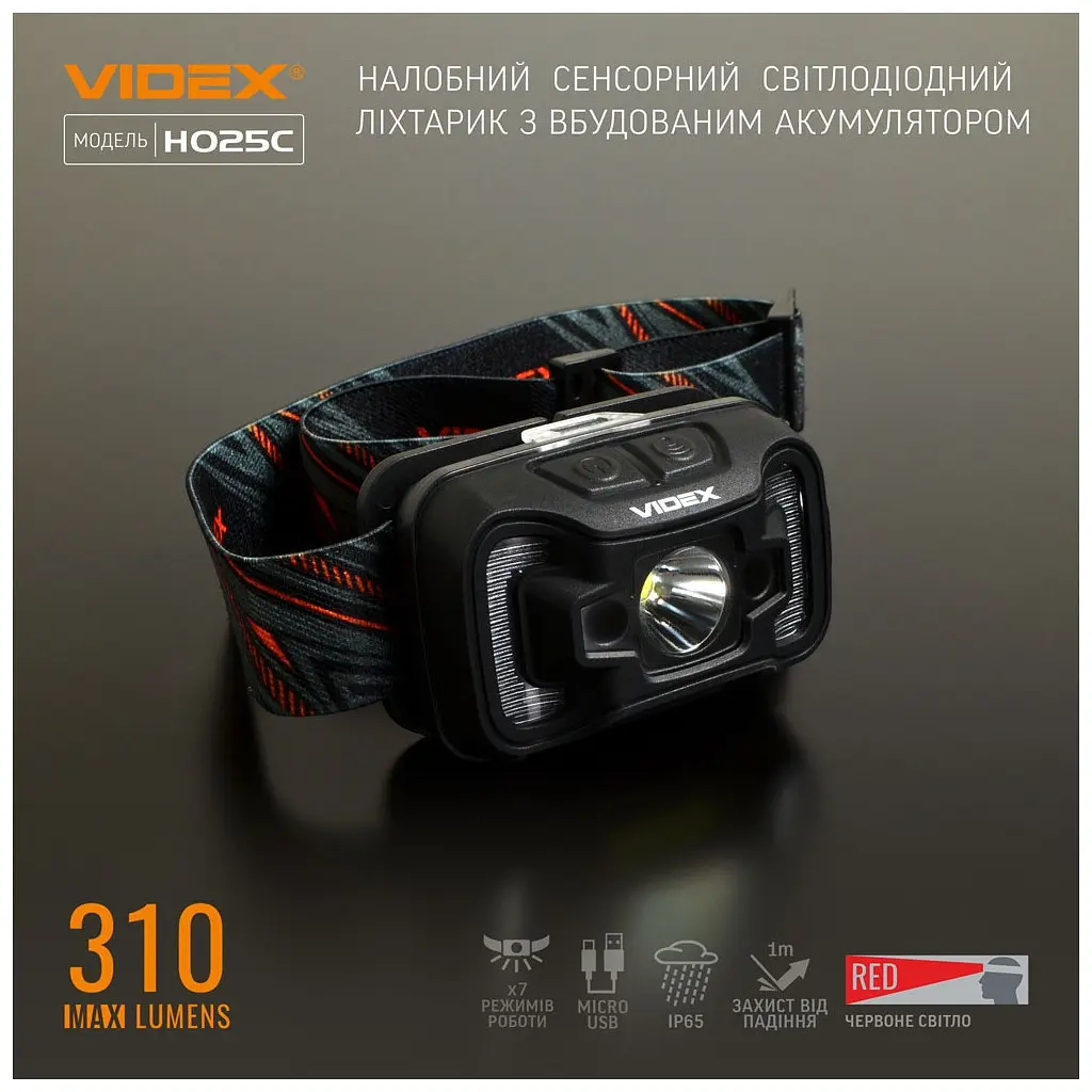 Ліхтар Videx 310Lm 5000K (VLF-H025C) - фото 4