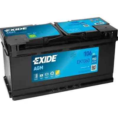 Акумулятор автомобільний EXIDE START-STOP AGM 106Ah (950EN) (EK1060) - фото 2