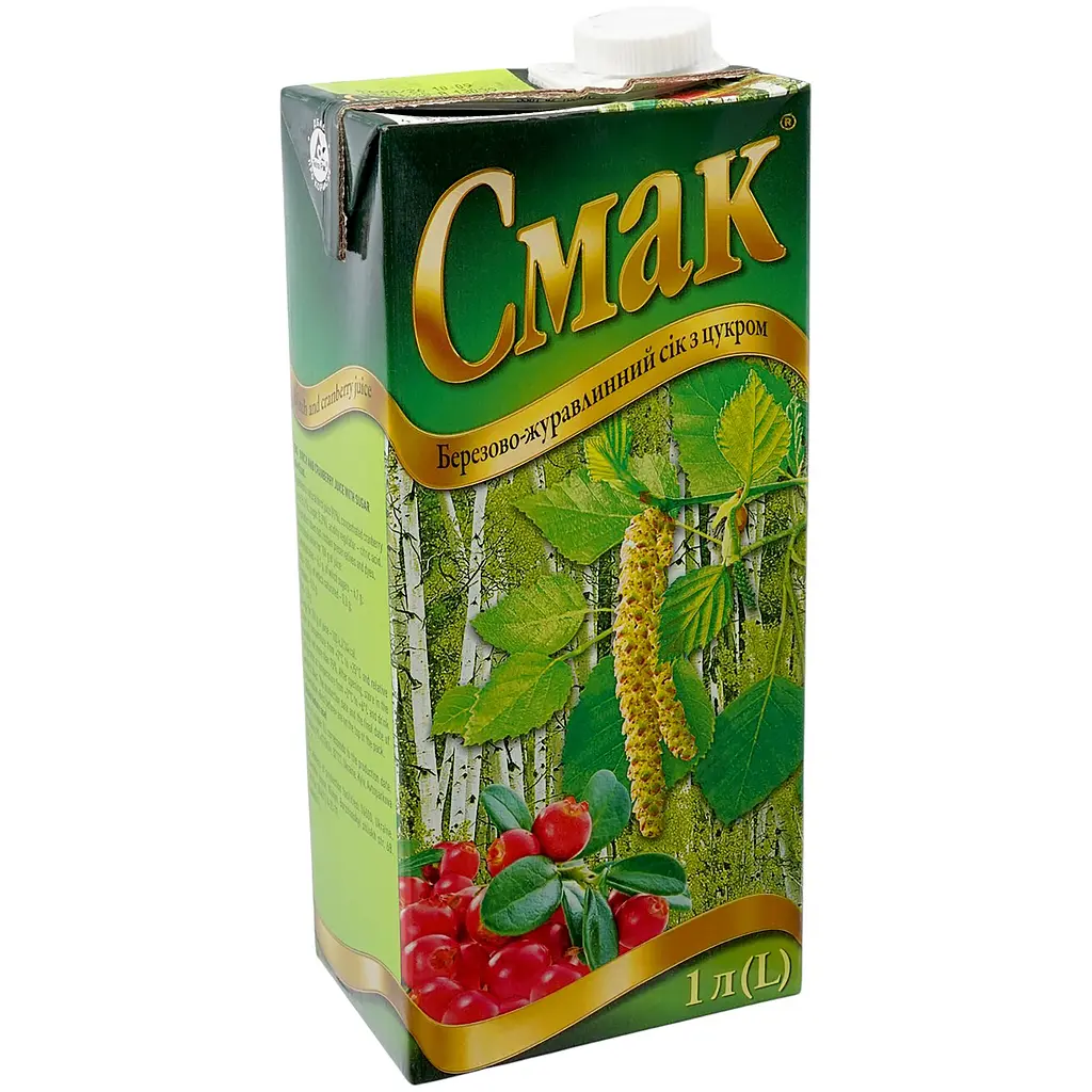 Сік Смак Березово-журавлинний з цукром 1 л