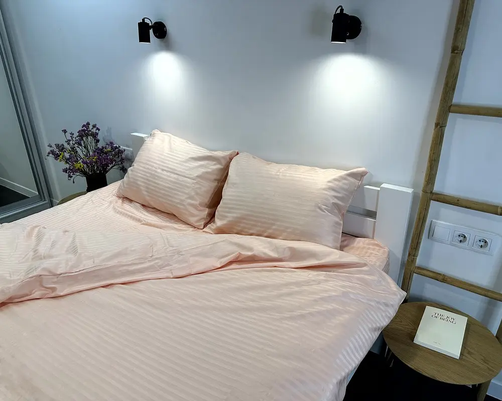 Постільна білизна LARA сатин-страйп LUX peach d13208р полуторний - фото 2