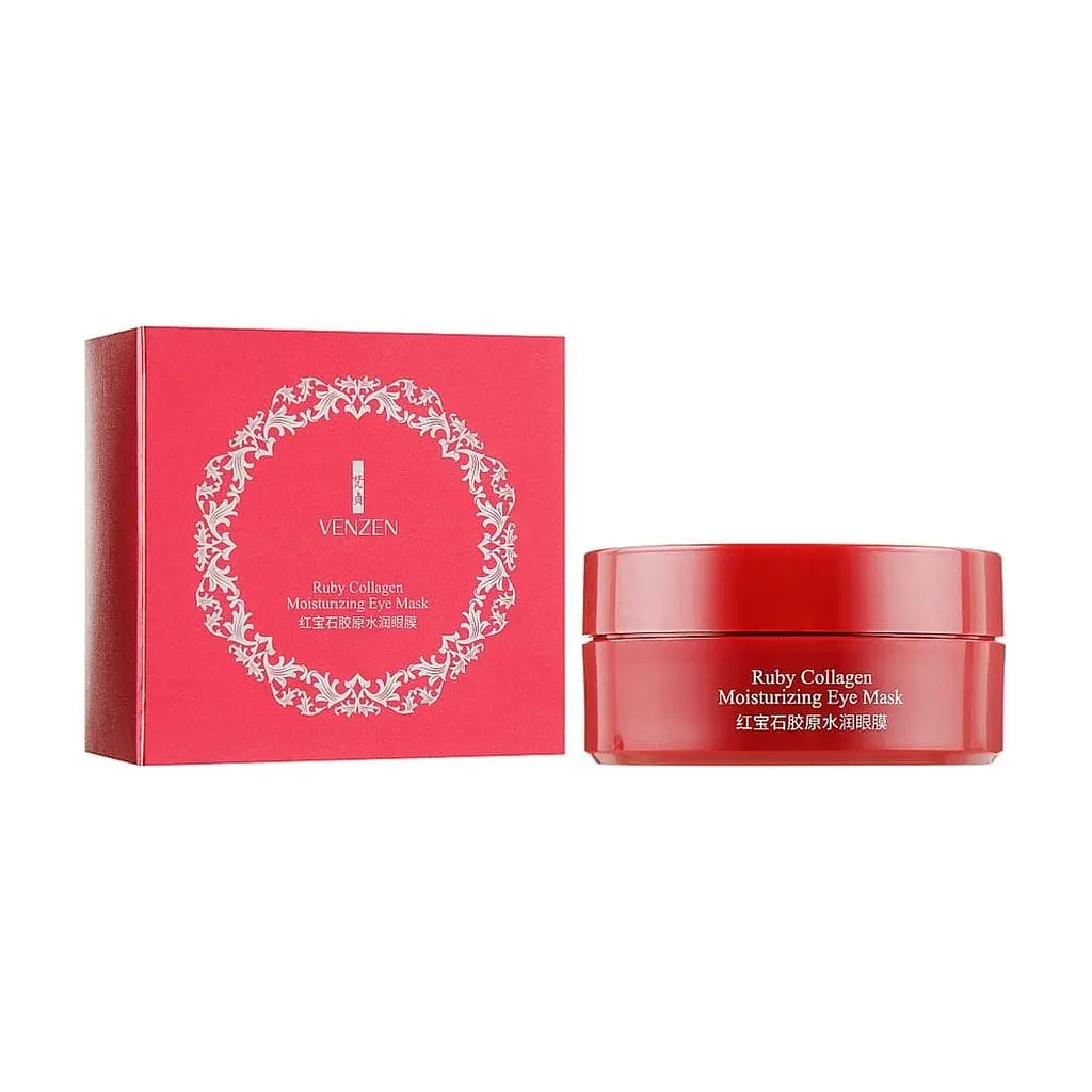 Гідрогелеві патчі Venzen для очей з екстрактом бурих водоростей Ruby Collagen Hydrating Eye Mask - фото 3