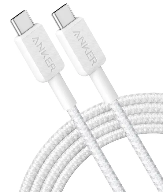 Кабель Anker 322 USB-C to USB-C - 1.8m Nylon White teh0022029 - фото 3