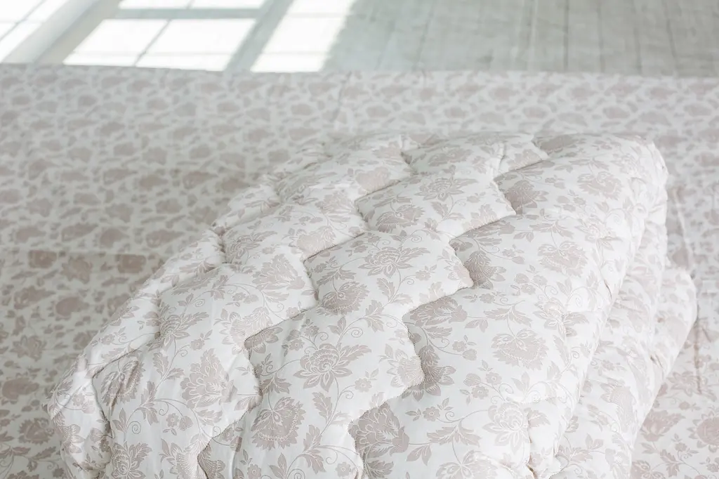 Ковдра Novita двоспальна 172х205 см вовняна стьогана бязь бежевий 20-1154 beige (19173) - фото 3