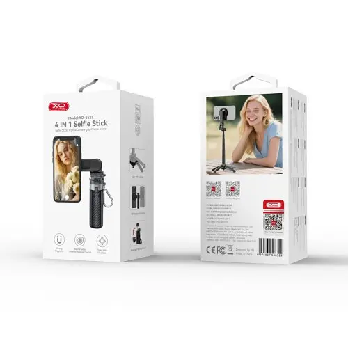 Мульті-Монопод XO SS25 Multi-functional Mini Bluetooth Magnetic Selfie Stick Чорний - фото 2