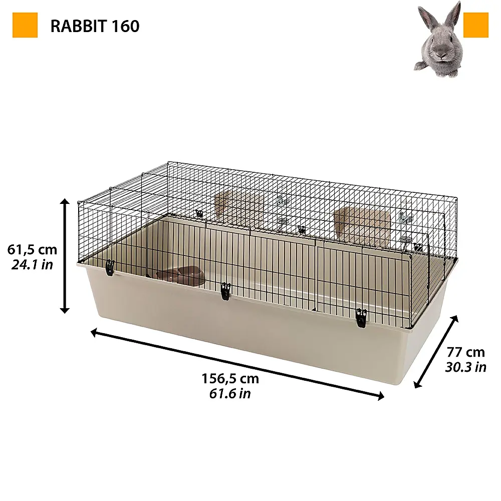 Клітка Ferplast Rabbit 160 для кроликів з високим піддоном - фото 2