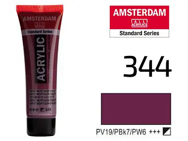 Краска акриловая Amsterdam 344, Капут мортуум фиолетовый 20 мл - фото 2