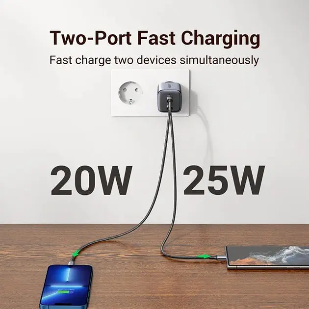 Блок питания зарядное устройство Ugreen CD294 Nexode 45 W Charger серый (90573) - фото 3