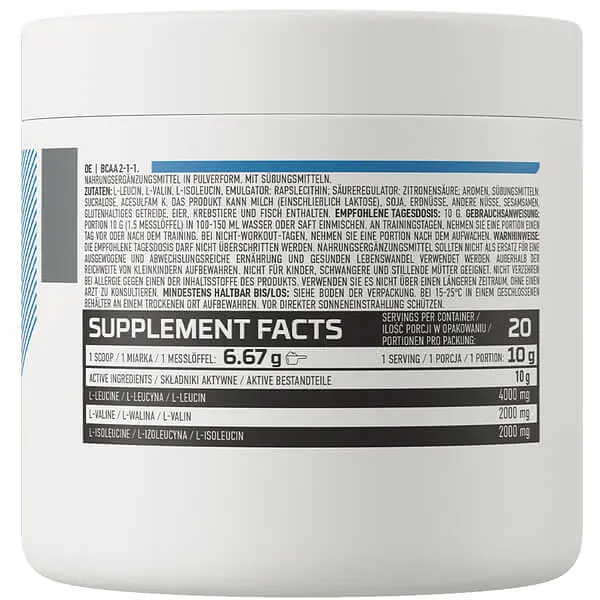 BCAA 2-1-1 200 грам, Без смаку OstroVit vit0006711 - фото 2