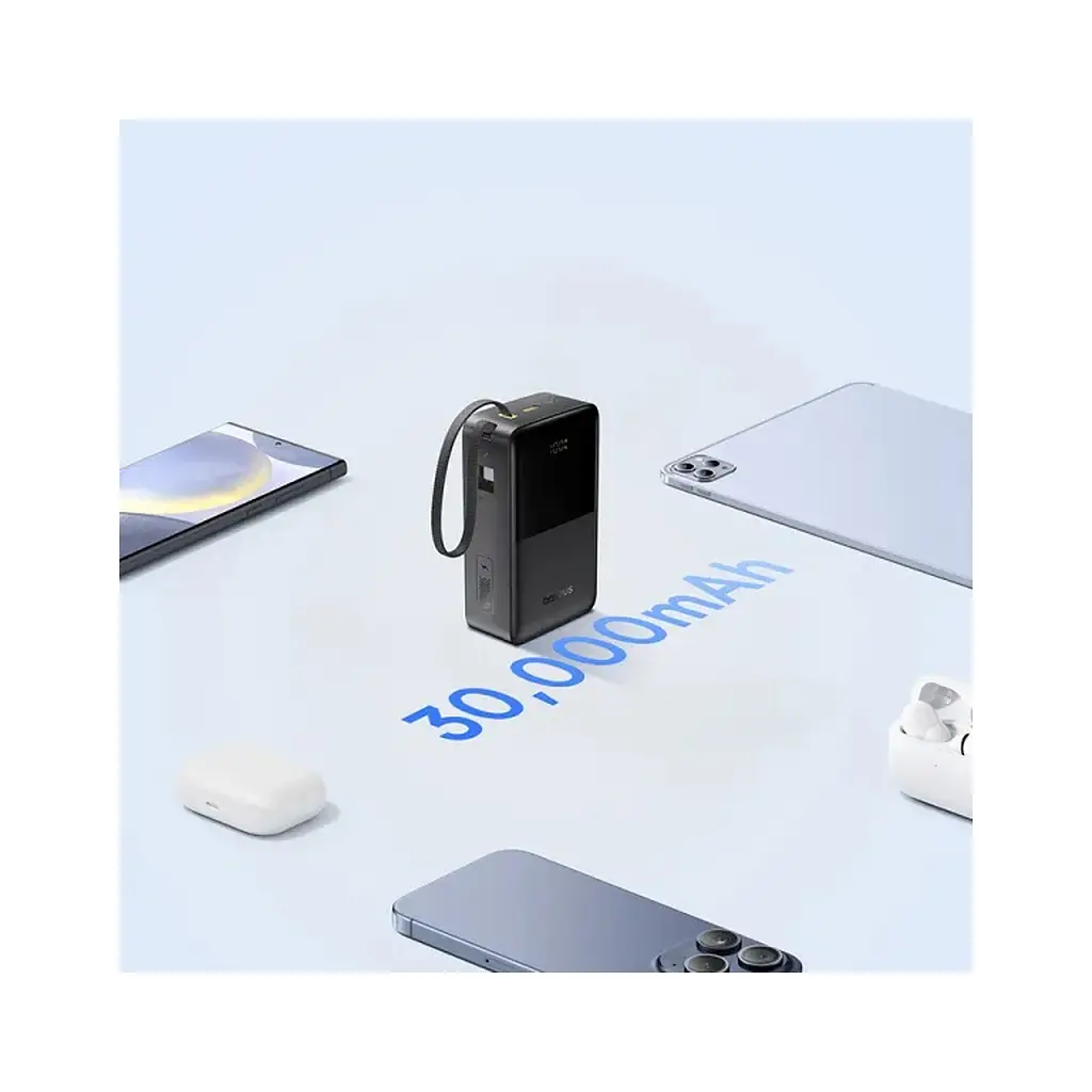 Батарея універсальна Baseus EnerFill FC51 Bipow2 Pro 30000mAh 22,5W build cab.USB-C black (E0028100) - фото 12