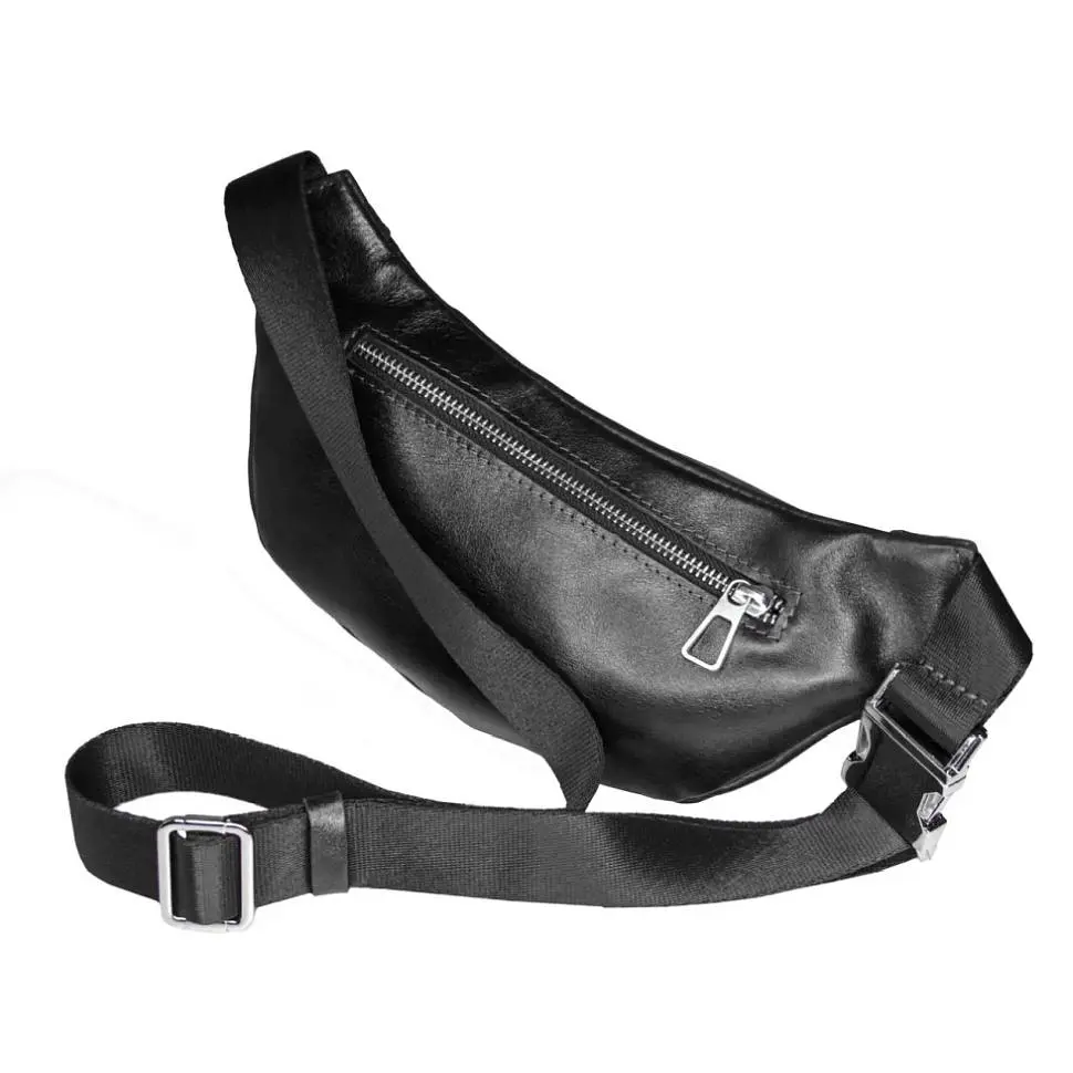 Жіноча шкіряна сумка-бананка GRANDE PELLE 11×26×7 см sum0026373 - фото 6
