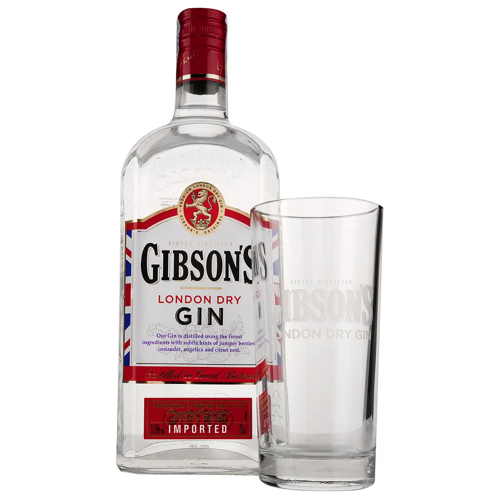 Уценка. Набор: Джин Gibson's London Dry, 37,5%, 0,7 л + бокал - фото 3