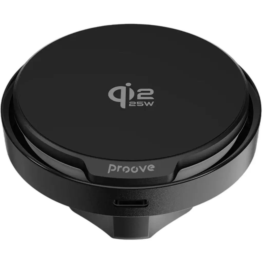 Автотримач із бездротовою зарядкою Proove Spark Qi2.2 25W Black (WHSQ25002001) [165615] - фото 3