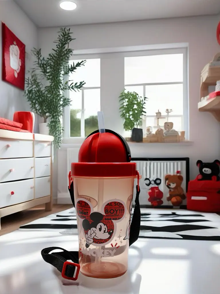 Pepco Дитяча пляшка для води з трубочкою, Minie Mouse, 450 мл - фото 3