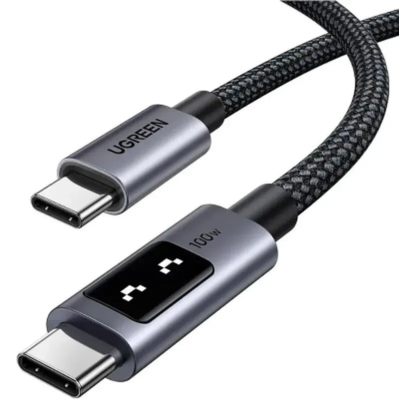 Дата кабель USB-C to USB-C 1.0m PD 100W L509 black Ugreen (35501) - фото 2