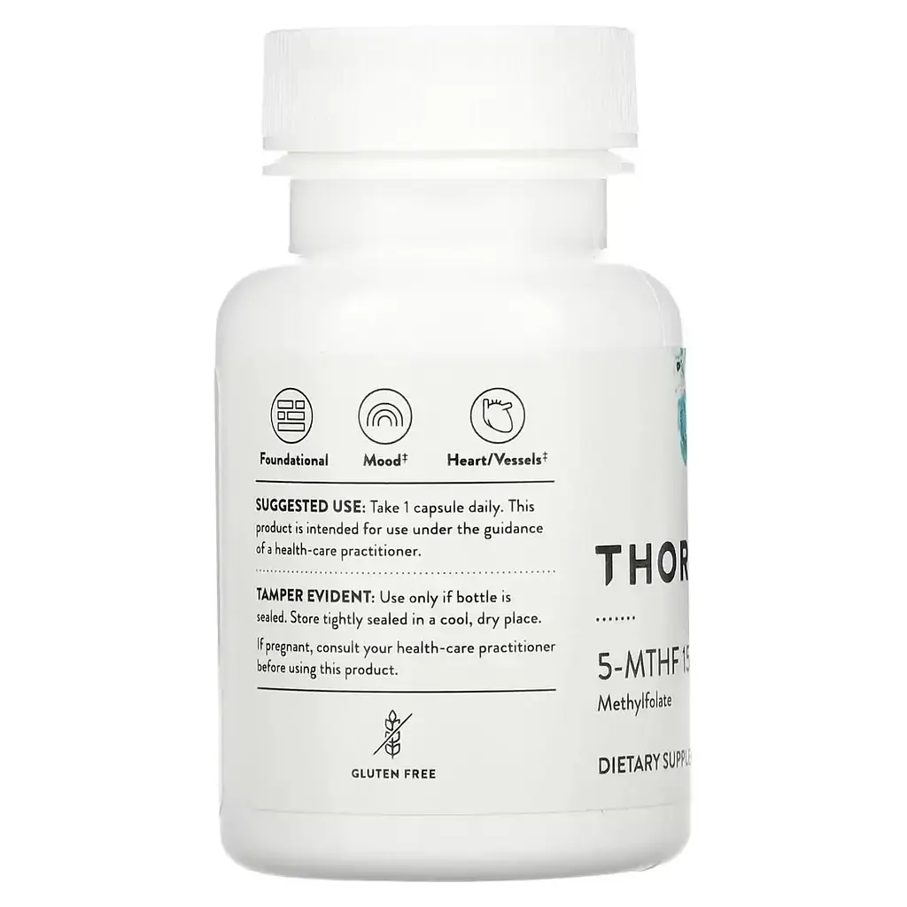 Фолієва кислота Thorne 5-MTHF 15 мг 30 капсул - фото 3