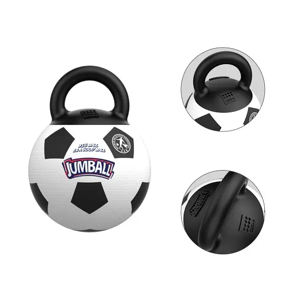 Іграшка для Собак Gigwi Jumball Футбольний М'яч c Гумовою Ручкою - фото 2
