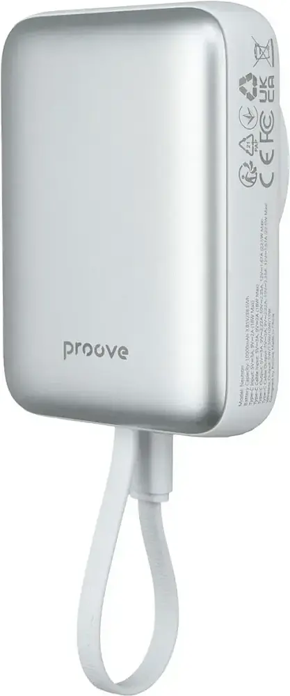 Портативний акумулятор Proove Neutron Magnetic 22.5W 10000mAh silver white (PBNE22022206) - фото 4