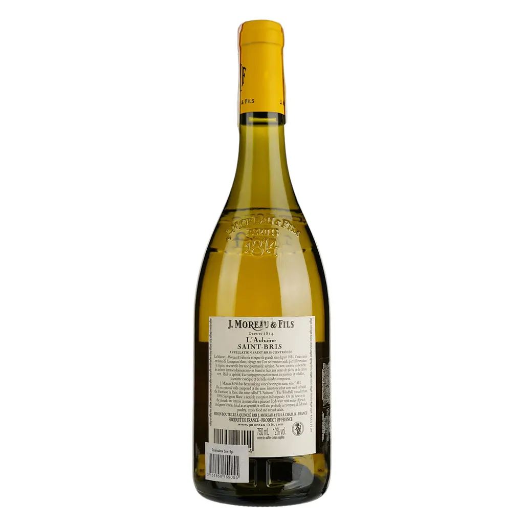 Вино J. Moreau et Fils Saint-Bris Sauvignon, белое, сухое, 12,5%, 0,75 л - фото 2