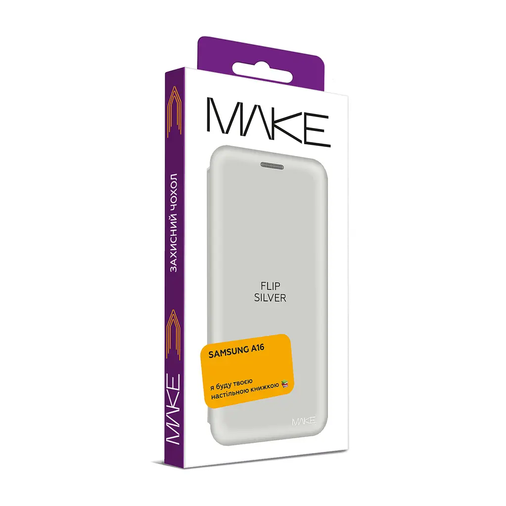 Чохол-книжка MAKE Samsung A16 Flip Silver - фото 2