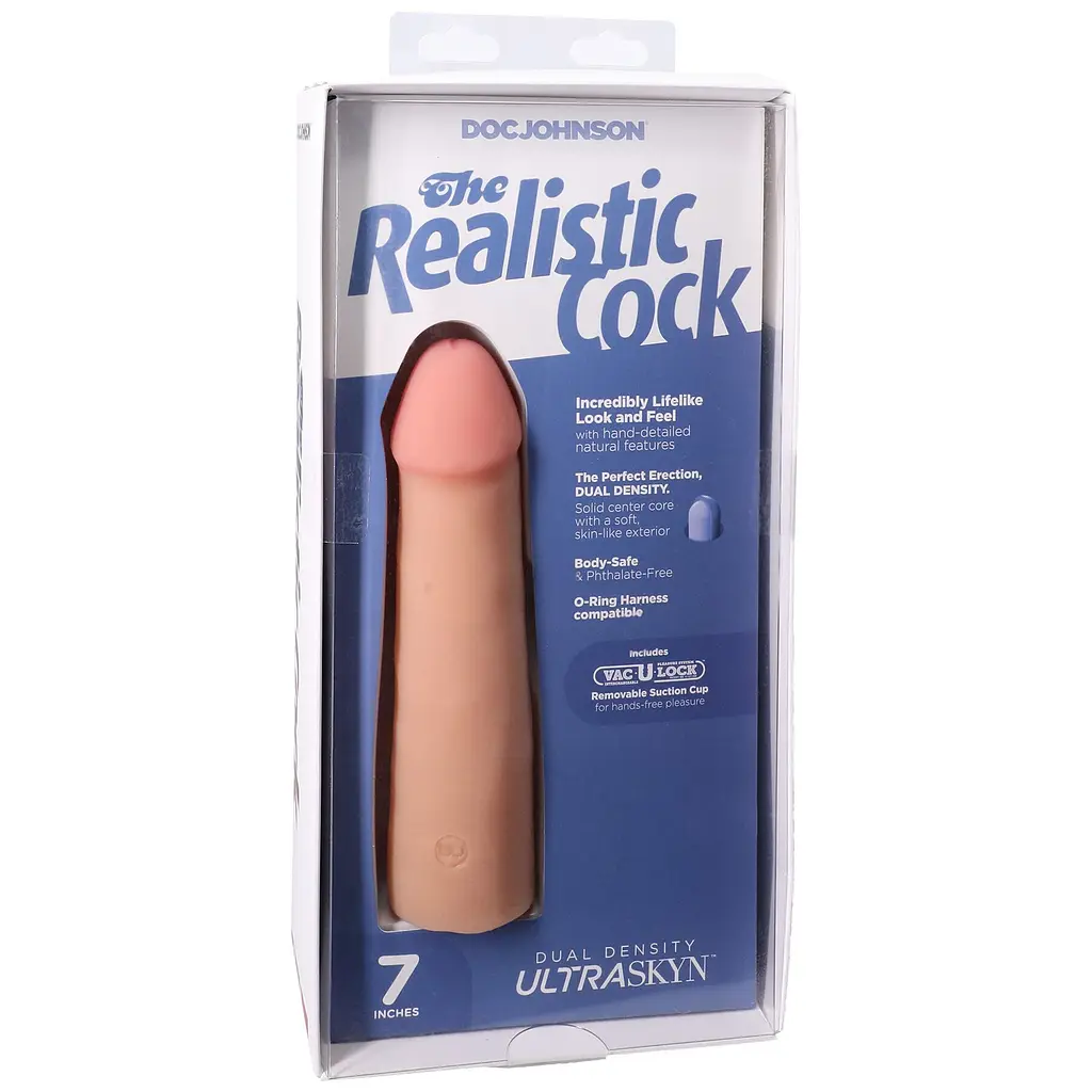 Фалоімітатор Doc Johnson The Realistic Cock ULTRASKYN 7 Inch, 17.1 см - фото 8