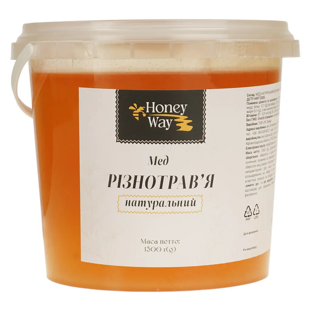 Мед різнотрав'я Honey Way 1.3 кг - фото 3