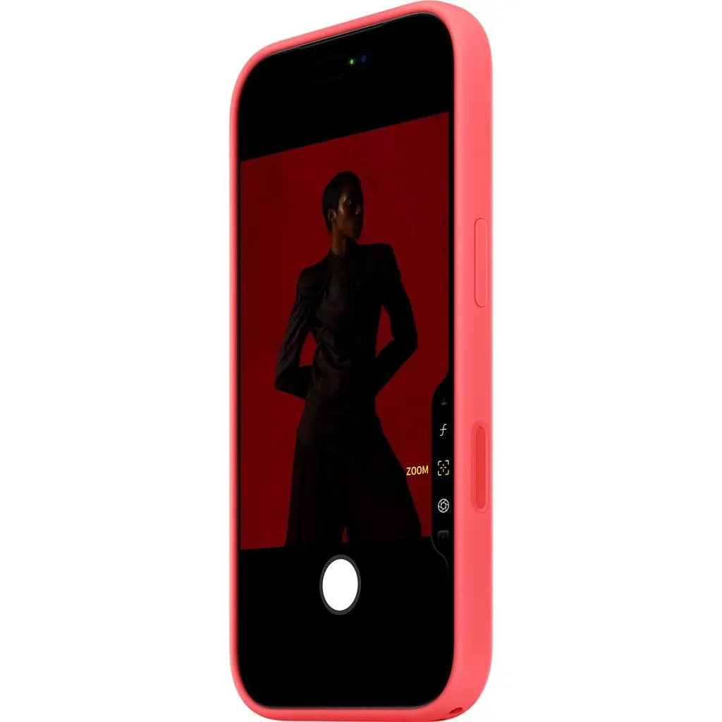 Чохол Silicone Case with Button, Animation & MagSafe для Apple iPhone 17 Pro Max Bright Guava Pink AAA [175562] - фото 4