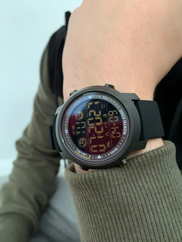 Наручний годинник чоловічий North Edge Laker Black 5BAR Чорний (2704) - фото 3