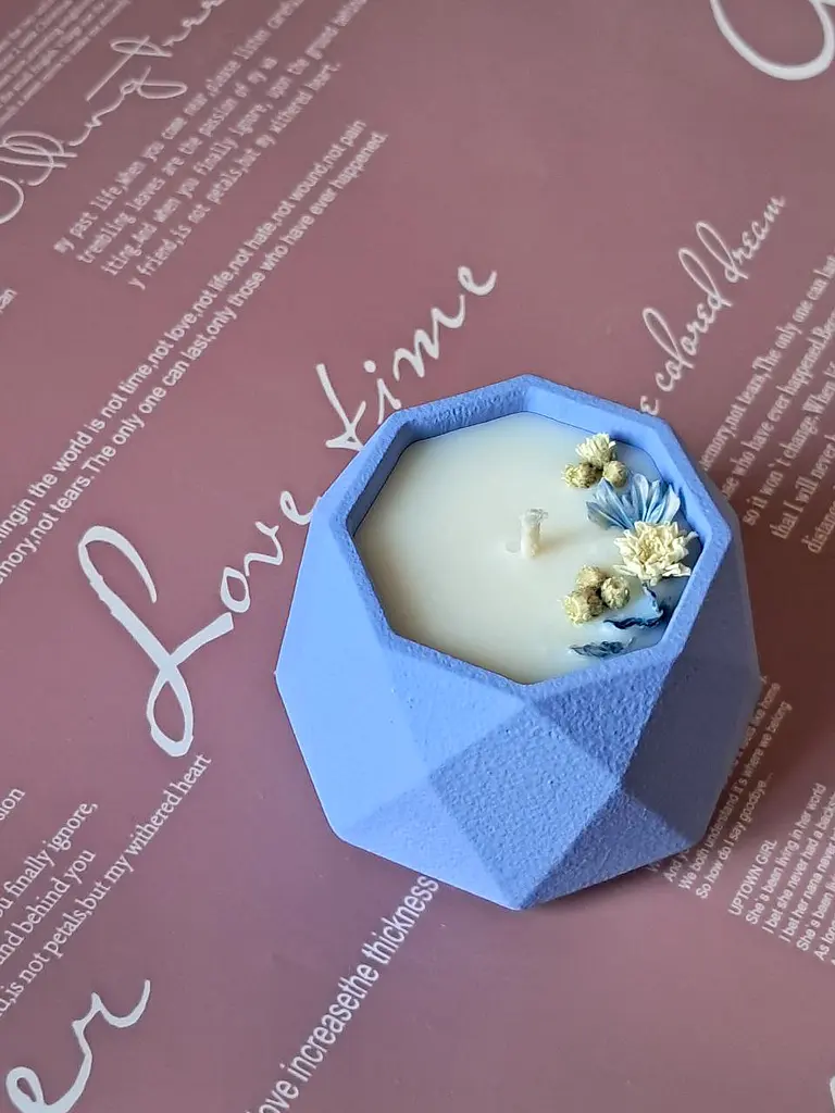 Свічка ручної роботи Svich Shop синій колір - фото 3