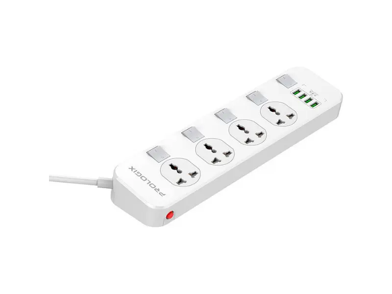 Мережевий фільтр PrologiX Premium 2 м, 4 розетки 4xUSB White (PR-SC4408W)