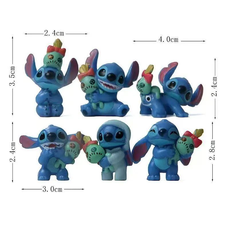 Дитячі фігурки Ліло та Стіч Lilo & Stitch 6 шт - фото 7