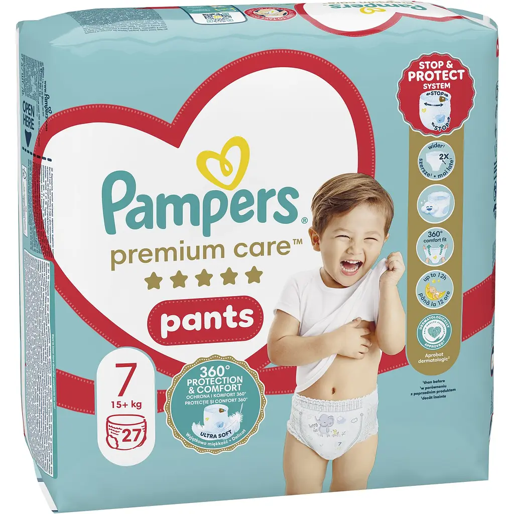 Подгузники-трусики Pampers Premium Care Pants Размер 7 (15+ кг) 27 шт.  - фото 2