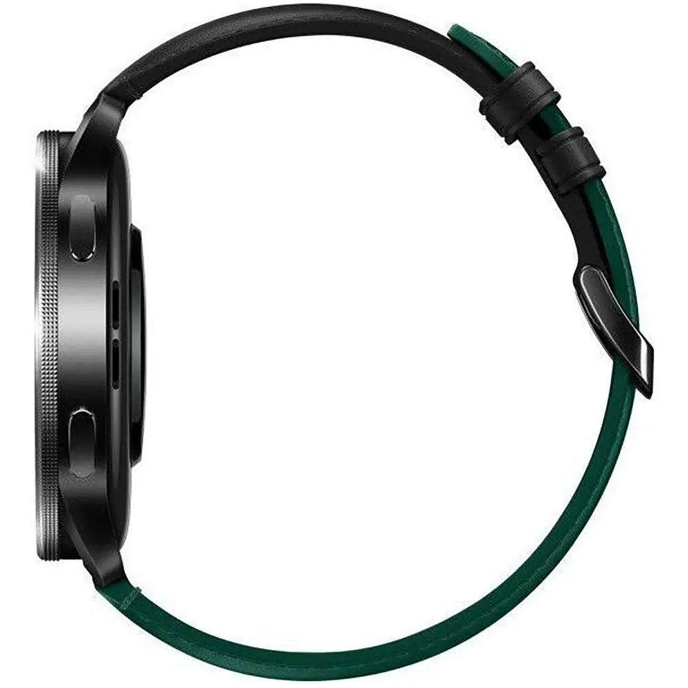 Безель і шкіряний ремінець Sikai для смартгодинника Xiaomi Watch S3/S4 Black-green - фото 8