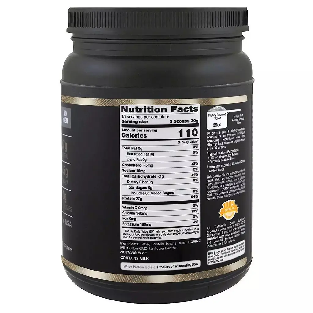 Ізолят сироваткового протеїну California Gold Nutrition Whey Protein Isolate 454 г - фото 2