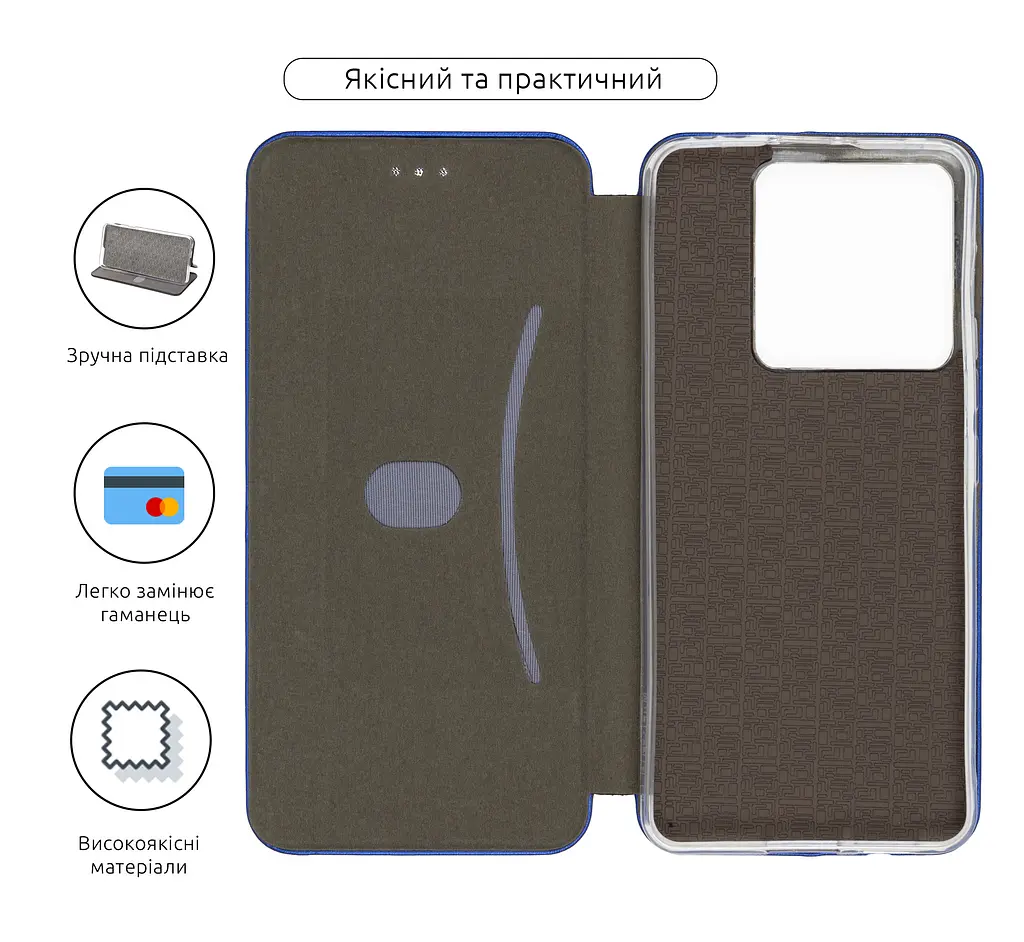 Чехол-книжка для Xiaomi Redmi Note 13 Pro 5G Poco X6 5G, G-Case, синий, кожаный чехол-книжка из экокожи (PU) и TPU, с магнитом, с подставкой и вместительным кардхолдером, противоударный, защита всего корпуса, ArmorStandart (ARM71846) - фото 3