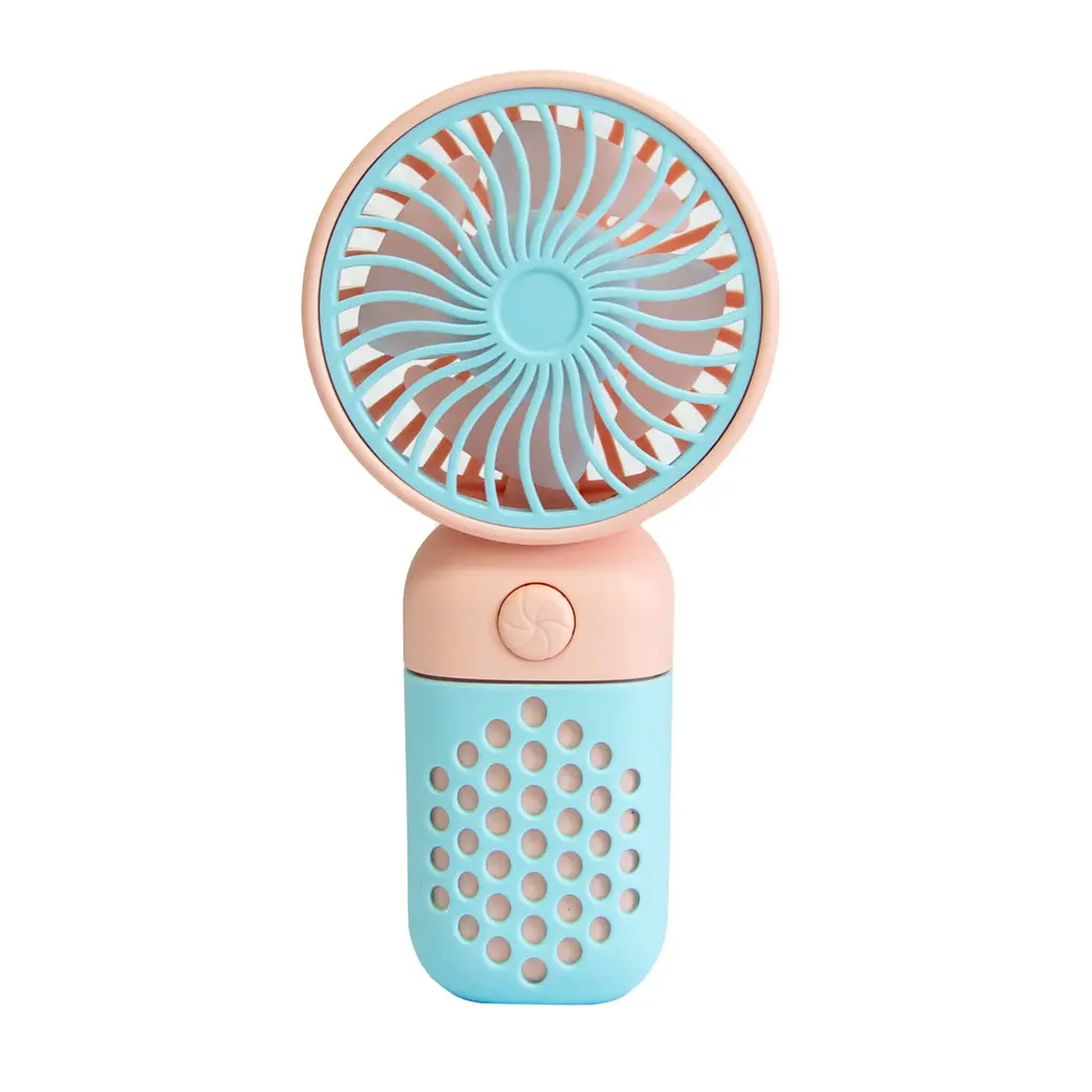 Мінівентилятор акумуляторний Mini Fan Z8 Рожево-блакитний, ручний вентилятор | портативний вентилятор (ST) - фото 4