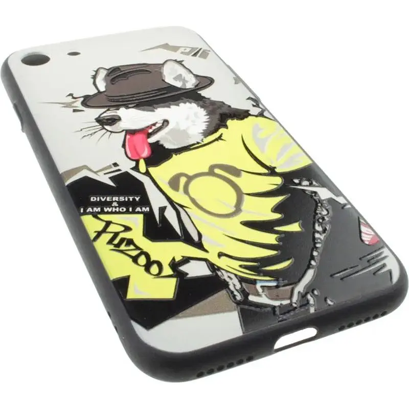 Чохол-накладка PUZOO TPU Case with UV Printing Hip Hop iPhone 7/8/SE 2020 RAP Alaskan Grey - фото 3