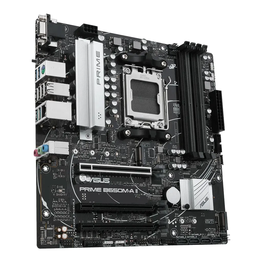 ASUS Материнcька плата PRIME B650M-A II-CSM sAM5 B650 4xDDR5 M.2 D-Sub HDMI DP mATX - фото 2