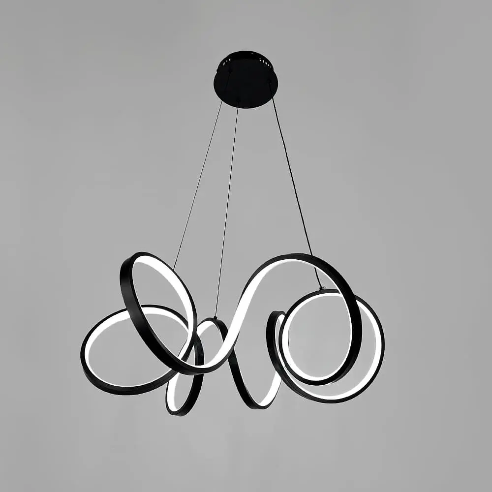 Роскошная черная люстра MARCELA Ø 70 см | Line F | Ст. MJ74-700 BK - фото 6