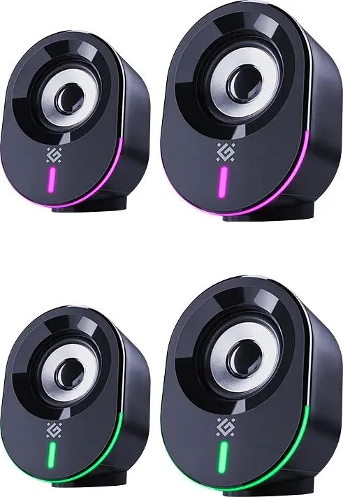Акустична система 2.0 Defender Solar 8, 10Вт, Bluetooth, RGB підсвітка, USB, чорна (65938) - фото 2