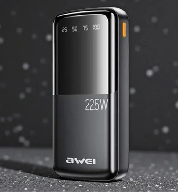 Повербанк Power Bank AWEI P13K портативна батарея зі швидкою зарядкою 22.5W 20000 mAh Чорний - фото 3
