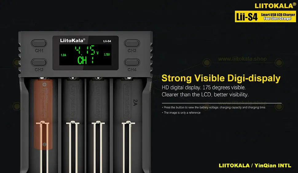 Зарядний пристрій Liitokala Lii-S4, 4 канала, Ni-Mh/Li-ion/LiFePo4, USB, LCD, Box - фото 6