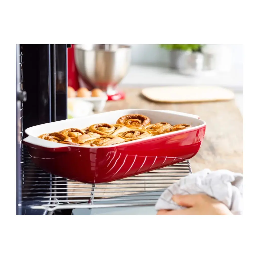 Форма для випікання KitchenAid з кришкою керамогранітна 3,8 л Червона (CC006108-001) - фото 5